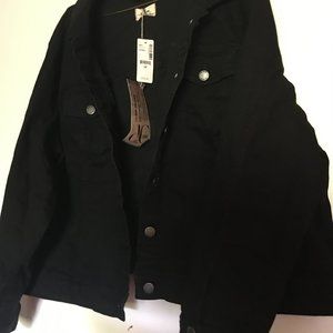 Ladies Black Denim Jacket 3X NEW WITH TAG